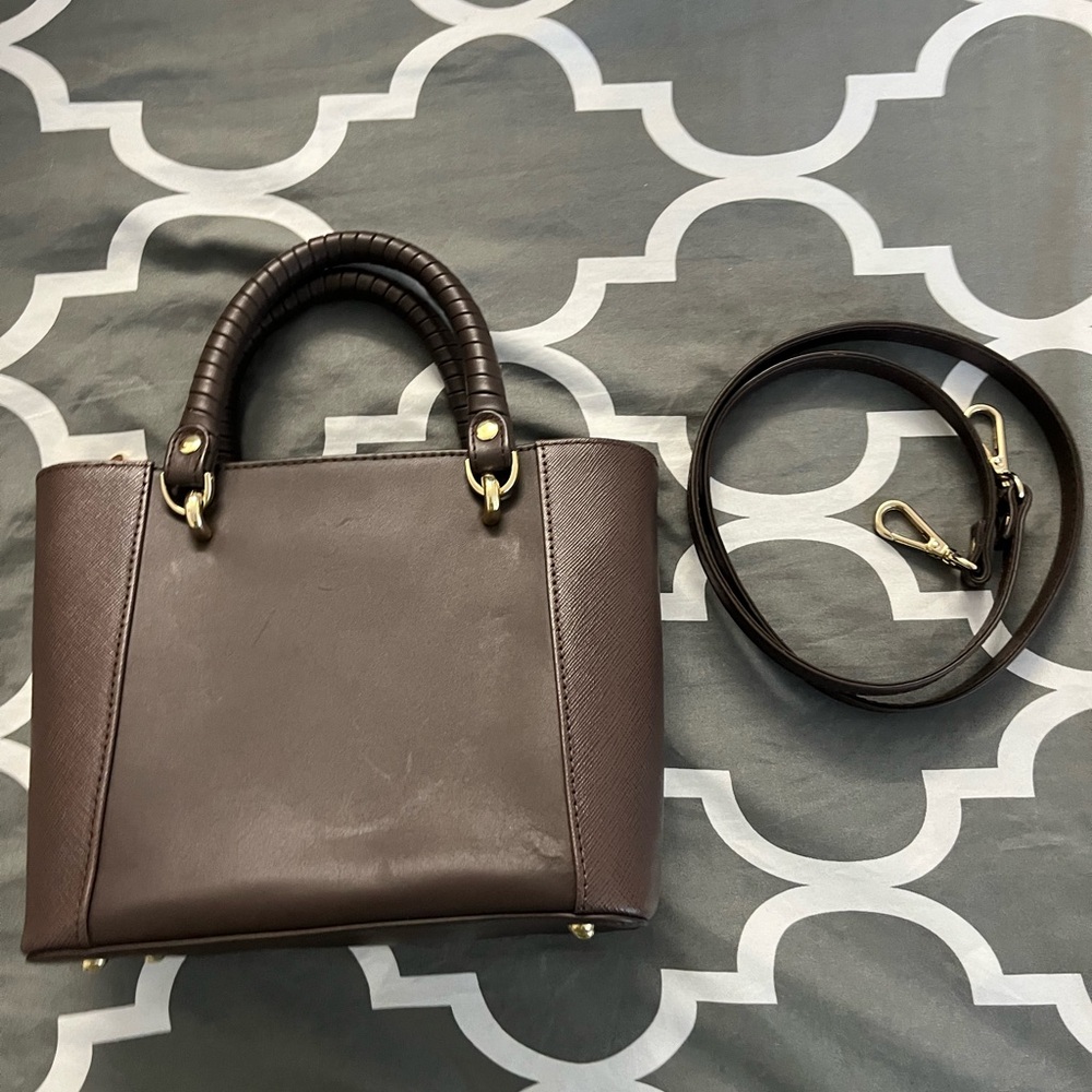Elegant Brown Leather Handbag